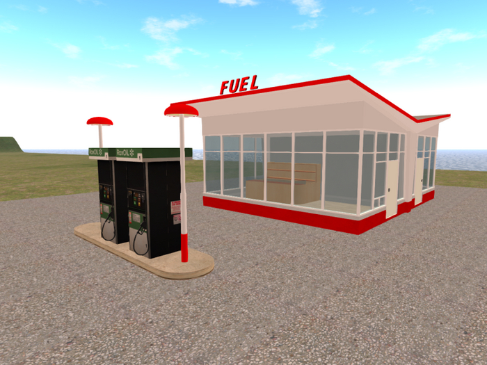 retro fuel station