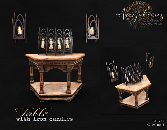 .AngelicUs. Table with iron candles