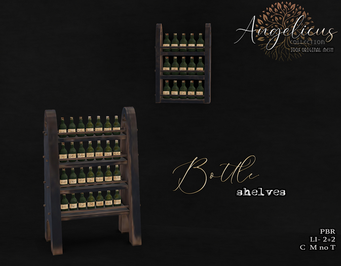 .AngelicUs. Bottle shelves  
