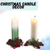 "MB" Christmas candles decor