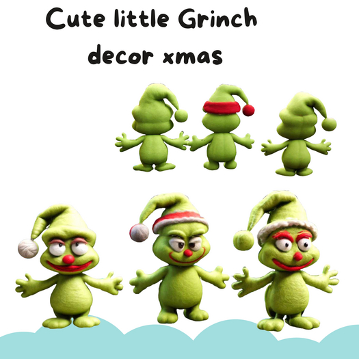 (AL) Cute little Grinchs xmas decoration