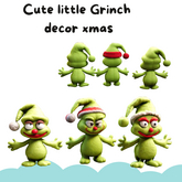 (AL) Cute little Grinchs xmas decoration