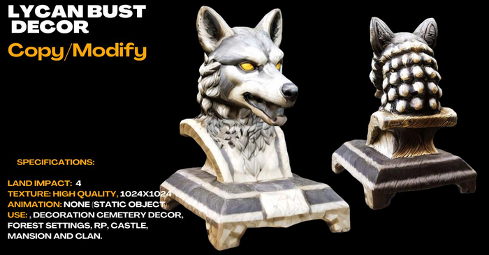[NE] lycan bust decor