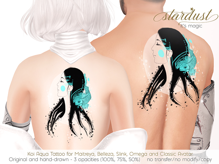 Stardust - Koi - Aqua Tattoo