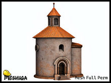 Meshuga Round Church Chapel Backdrop FULL PERM MESH