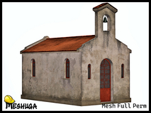 Meshuga Church Chapel Backdrop FULL PERM MESH