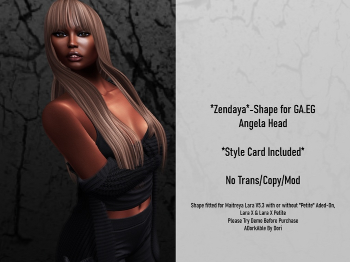 *Zendaya*-Shape GA.EG Angela