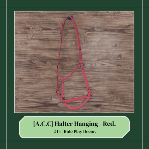 Acres Craft Co. Halter Hanging Red