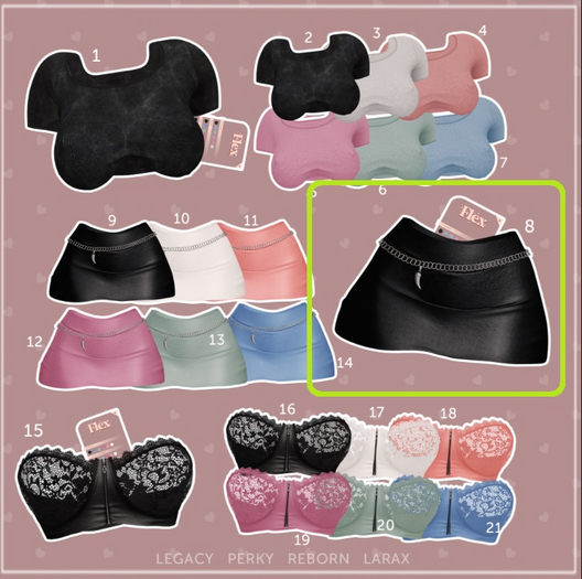 8. flex. Fleur skirt - larax - RARE