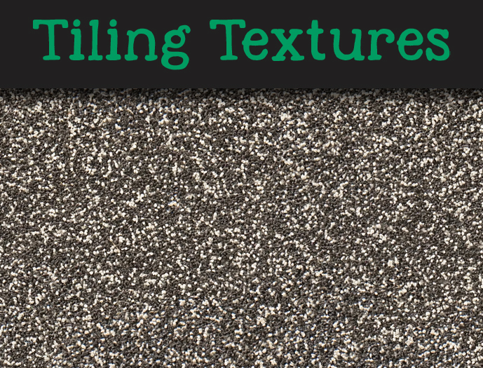Fine Concrete with Black and White Pebbles - Seamless texture