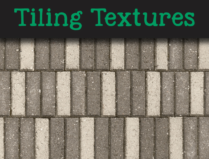 Black & White Rectangle Concrete Pavement Sidewalk - Seamless texture