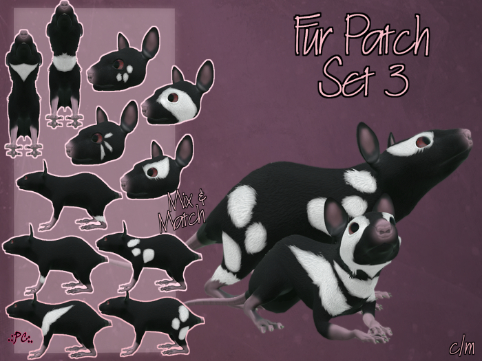 .:PC:. – ~KWI~ Ratty – Fellflicken-Set 3 [Tönbar]