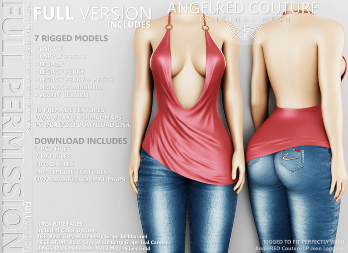 AngelRED Couture - FULL PERM Mesh LP HALTER TOP [FULL VERSION]