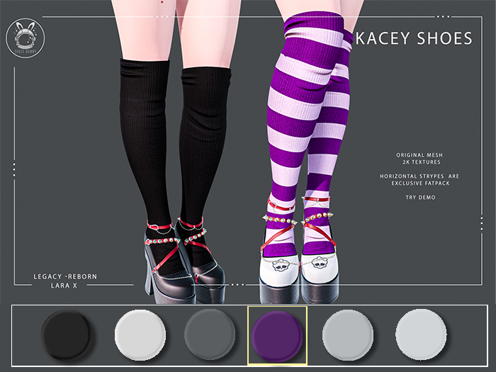 Space Bunny~ Kacey Shoes - Skull - PINK