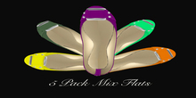 5 Pack Mix Color Flats