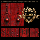 5pc PBR Futuristic Christmas wallpaper texture seamless *Full Perm* 002