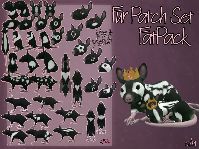 .:PC:. - ~KWI~ Ratty - Conjunto de parches de piel FatPack [Tintable]