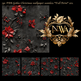 5pc PBR Gothic Christmas wallpaper texture seamless *Full Perm* 001