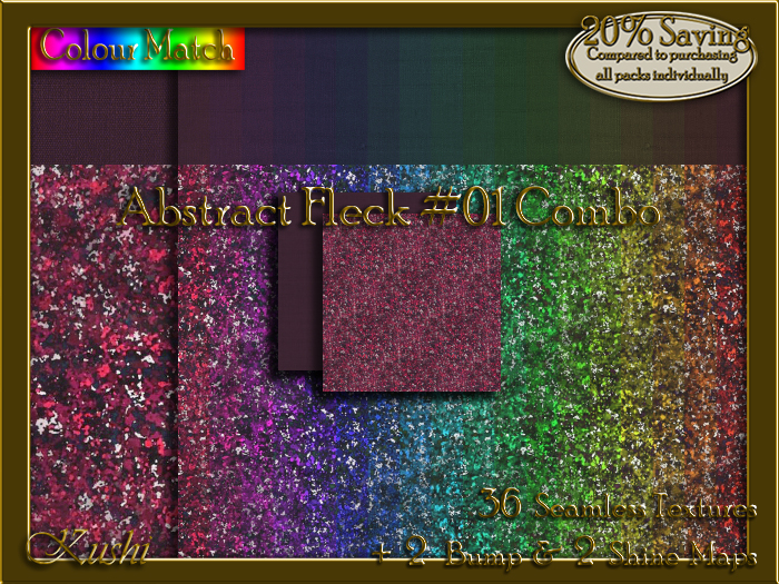 Abstract Fleck #01 COMBO Seamless Texture Bundle