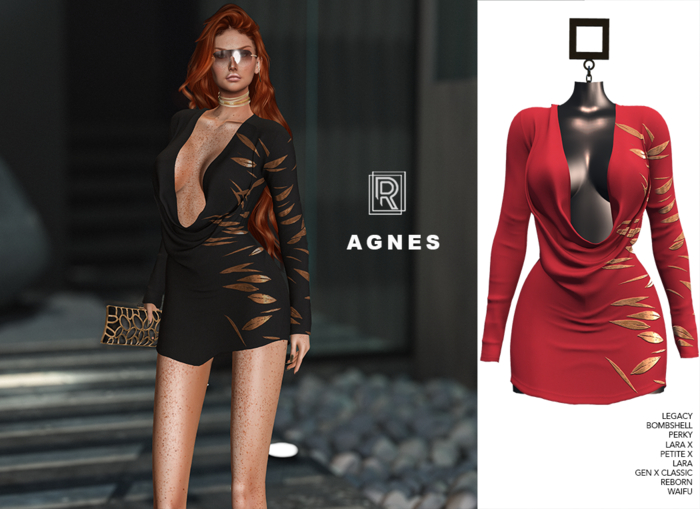 RAPTURE-Dress Agnes-Foxy Red