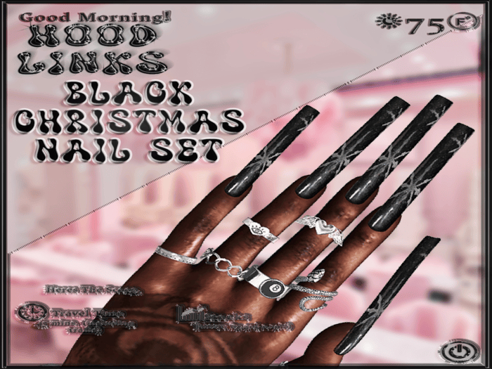 {HOODLINKS}BLACK CHRISTMAS SET