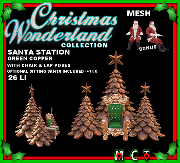 Santa Station Green and Copper