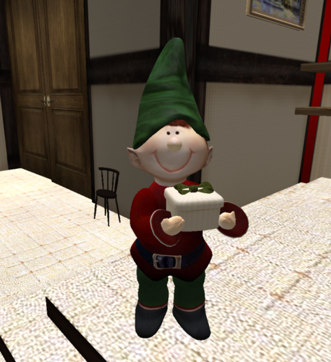 Elf with gift box Christmas