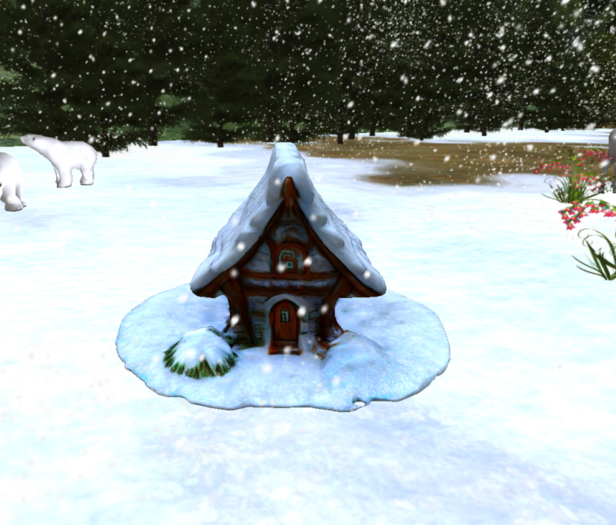 Christmas Snowy House Decoration
