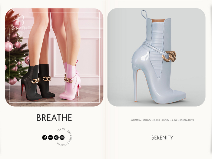 [BREATHE]-Haruka Heels-Serenity-For-Maitreya Lara, Legacy, Kupra, eBody, Slink and Belleza Freya.