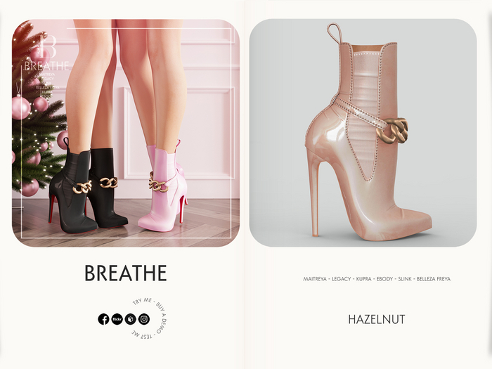 [BREATHE]-Haruka Heels-Hazelnut-For-Maitreya Lara, Legacy, Kupra, eBody, Slink and Belleza Freya.