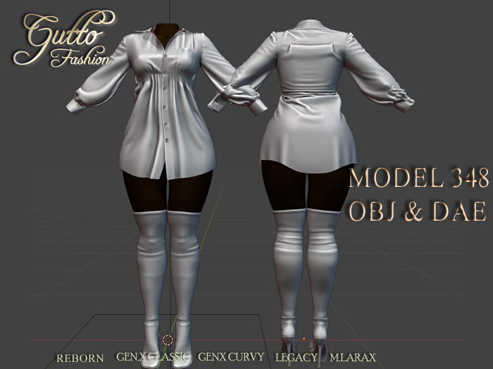 !GUTTO! MODEL 348 OBJ & DAE