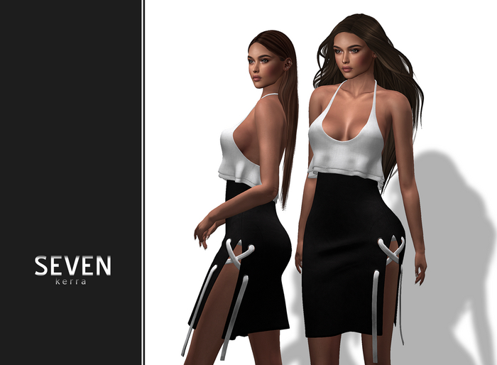 SEVEN - KERRA mesh OUTFIT (black)