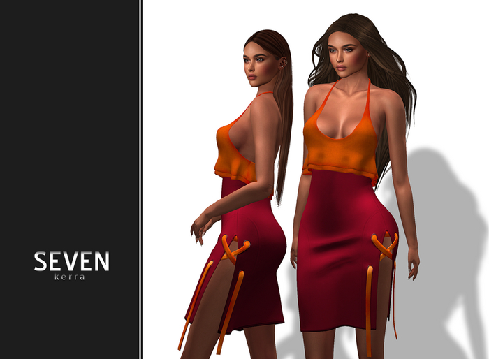 SEVEN - KERRA mesh OUTFIT (fuchsia)