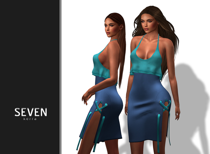 SEVEN - KERRA mesh OUTFIT (blue)