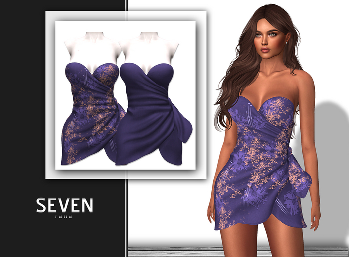 SEVEN - RANA mesh DRESS (purple)