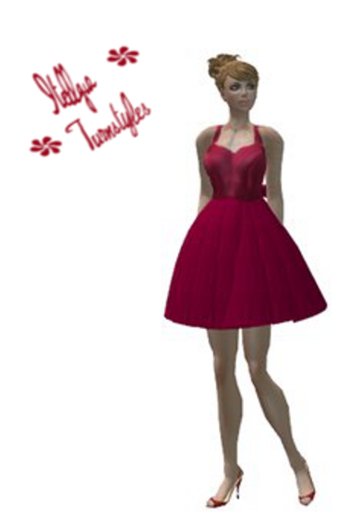 Turnstyles 50s Dress Red Silk