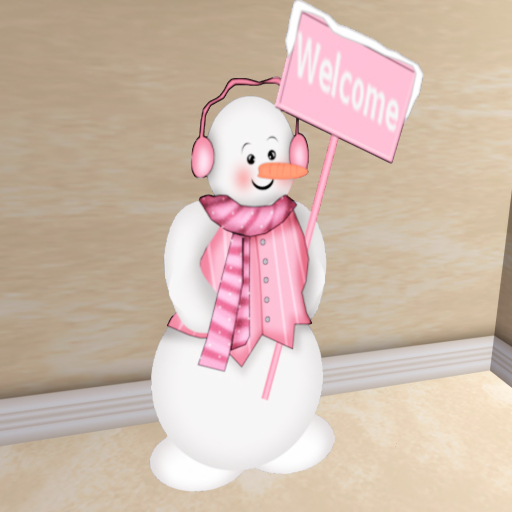 Welcome Snowgirl Wall Decal