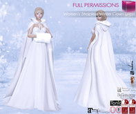 Full Perm White Strapless Sweetheart Neck Long Skirt with Train Bridal Dress Gown Maitreya 5.3 LaraX Legacy Ebody Reborn