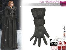 MI963638 Fur Leather Mix Black Royal Gloves