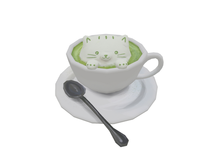 matcha latte cat