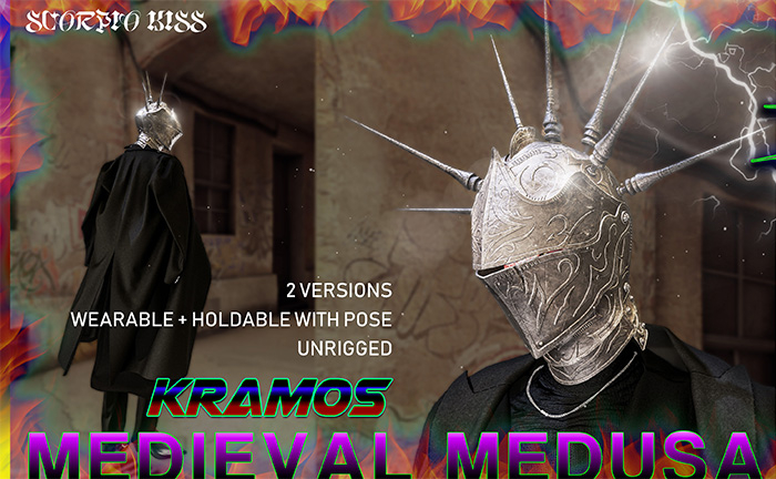 + SCORPIO KISS + Medusa Helmet*Light Steel