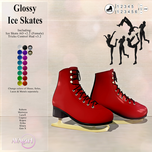 AVAgirl - Glossy Ice Skates with AO v2.2 & Tricks Control Hud v3.2