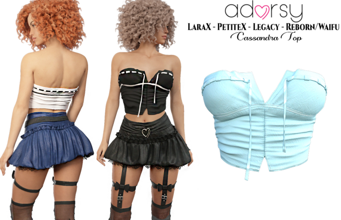 adorsy - Cassandra Top Light Blue - LaraX/Legacy/PetiteX/Reborn/Waifu