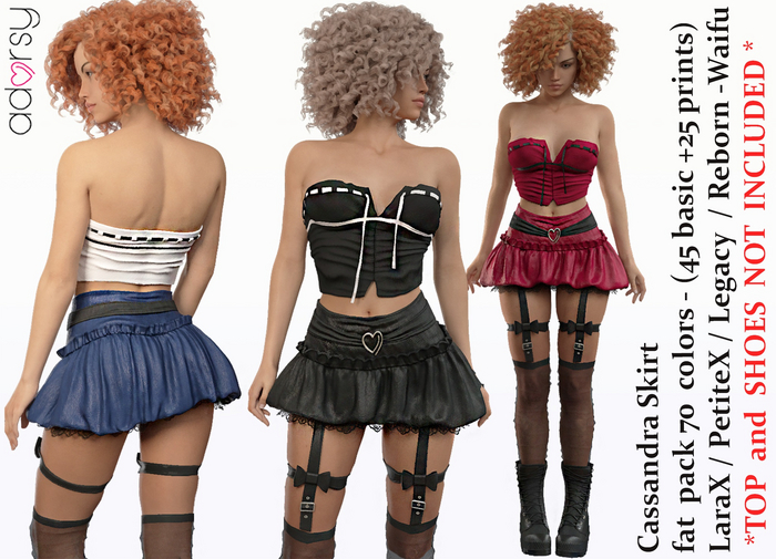 adorsy - Cassandra Skirt Fatpack - LaraX/Legacy/PetiteX/Reborn/Waifu