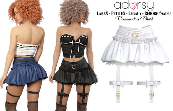 adorsy - Cassandra Skirt White - LaraX/Legacy/PetiteX/Reborn/Waifu