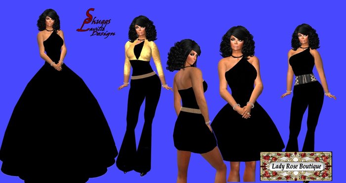 112 Black Basic Bare Shoulder