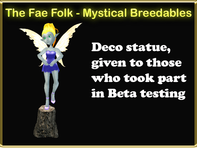 the Fae Folk BETA Feedback Statue