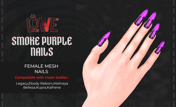 ! Lowe - Smoke Purple Nails