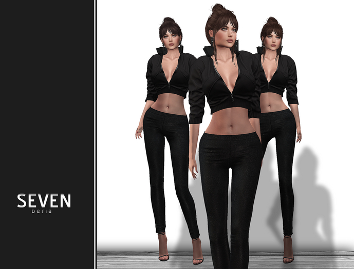 SEVEN - BERIA mesh OUTFIT (black)
