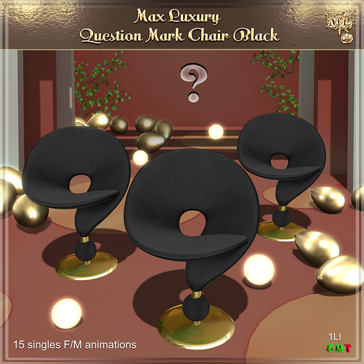 Max Luxury - Question Mark Chair Black